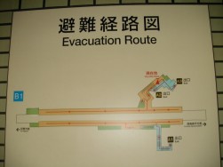 hinan_yuudou01.jpg　都営三田線　避難経路表示