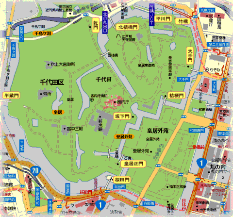 mon_chizu.gif　皇居の門の地図